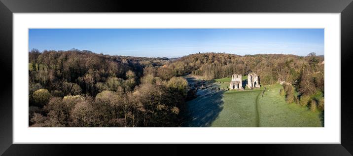 Roche Abbey Framed Mounted Print by Apollo Aerial Photography