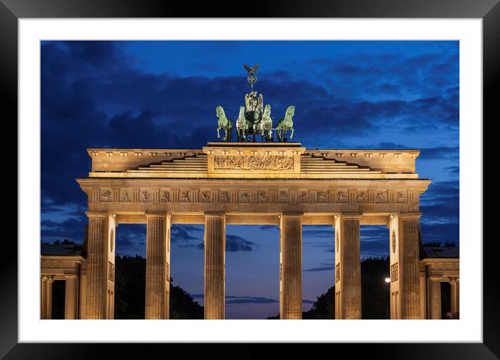 Twilight At The Brandenburg Gate Framed Mounted Print by Artur Bogacki