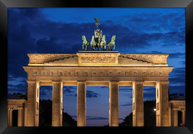 Twilight At The Brandenburg Gate Framed Print by Artur Bogacki