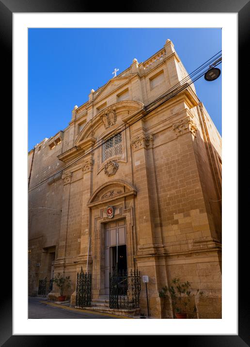 St Anne Church in Birgu, Malta Framed Mounted Print by Artur Bogacki