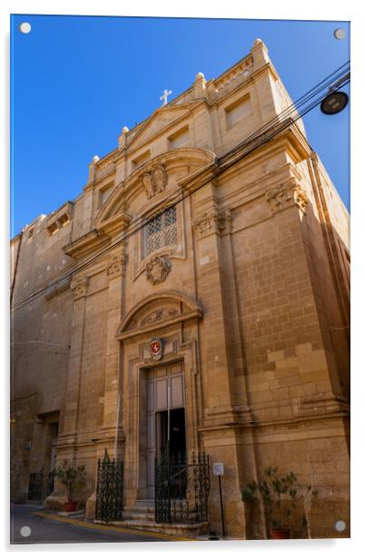 St Anne Church in Birgu, Malta Acrylic by Artur Bogacki
