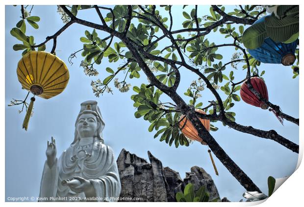 Ho Chi Minh City ( Saigon ) Vietnam. Buddhist Temple. Print by Kevin Plunkett