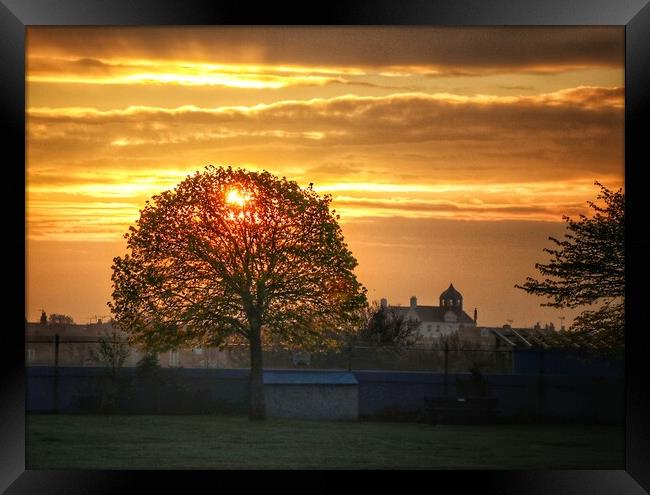 Hometown Brightlingsea Sunrise   Framed Print by Tony lopez