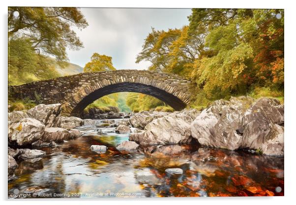 Ivelet Bridge Yorkshire Dales 1 Acrylic by Robert Deering
