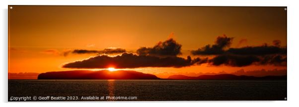 Day break over The Great Orme, North Wales Acrylic by Geoff Beattie