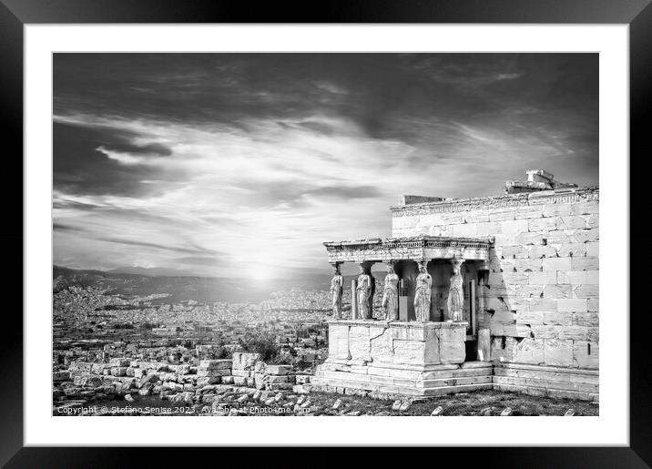 The Caryatids of Acropolis Framed Mounted Print by Stefano Senise