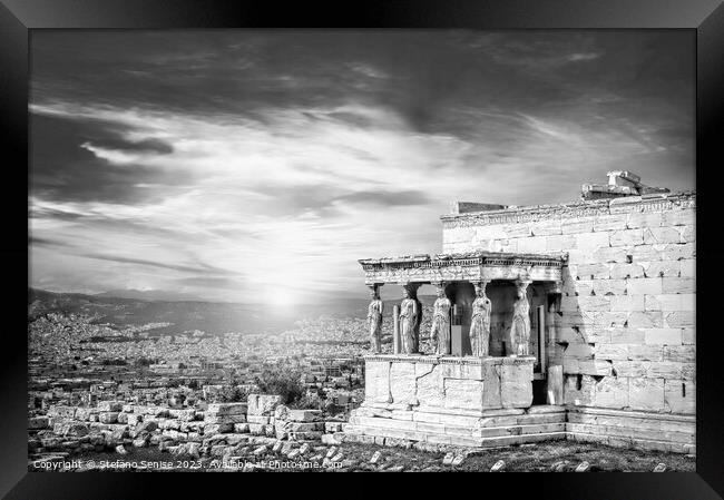 The Caryatids of Acropolis Framed Print by Stefano Senise