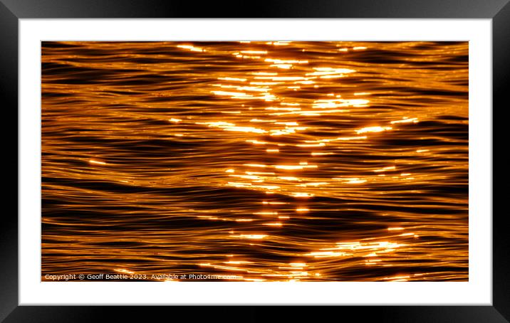 Golden Waves Framed Mounted Print by Geoff Beattie