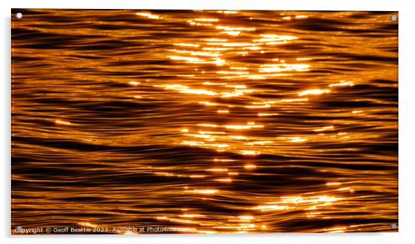 Golden Waves Acrylic by Geoff Beattie