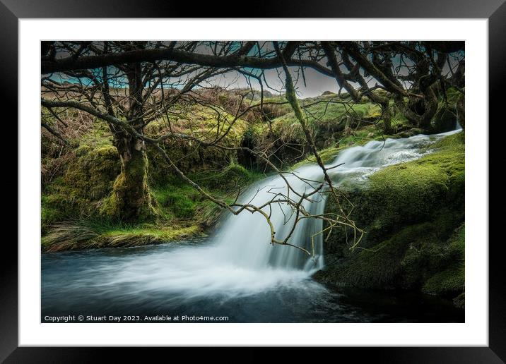 The Enchanted Waterfalls Of Red Brook Framed Mounted Print by Stuart Day