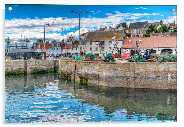 Pittenweem Harbour   Acrylic by Valerie Paterson