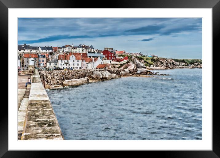 Pittenweem on the Sea Framed Mounted Print by Valerie Paterson