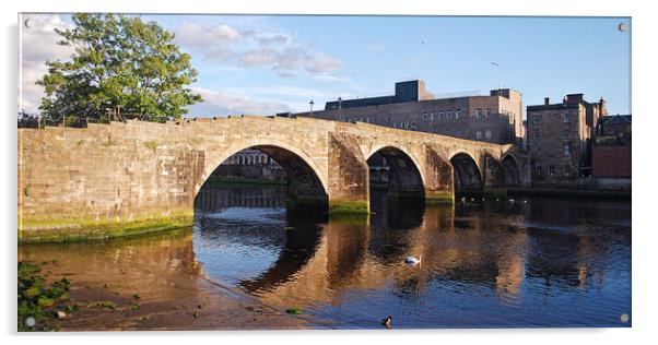 The Auld Brig Ayr, River Ayr crossing Acrylic by Allan Durward Photography