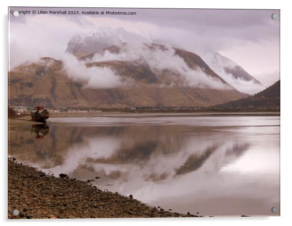 Misty Ben Nevis  Acrylic by Lilian Marshall