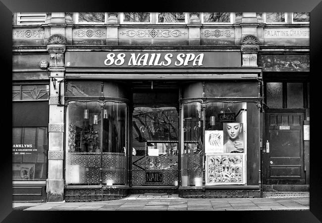 88 Nails Spa - Halifax Framed Print by Glen Allen