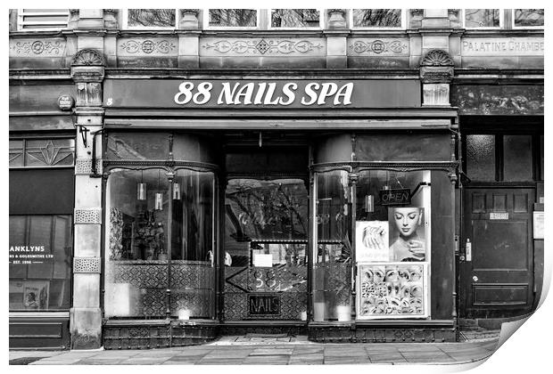 88 Nails Spa - Halifax Print by Glen Allen