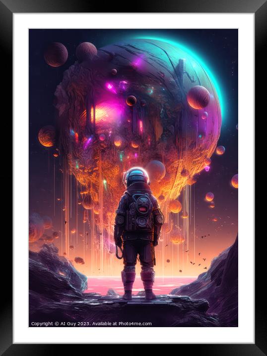 Space Oddity Framed Mounted Print by Craig Doogan Digital Art
