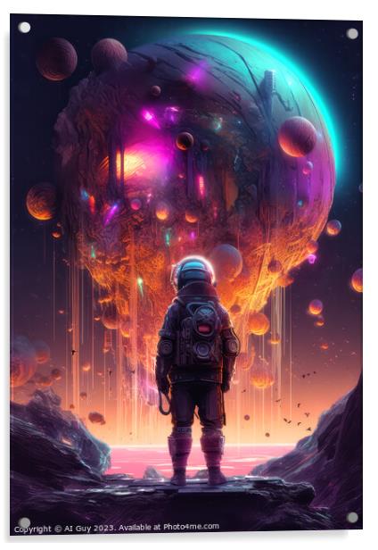 Space Oddity Acrylic by Craig Doogan Digital Art