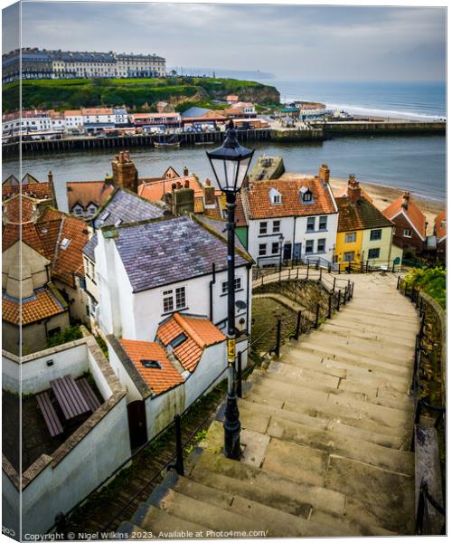 199 Steps, Whitby Canvas Print by Nigel Wilkins