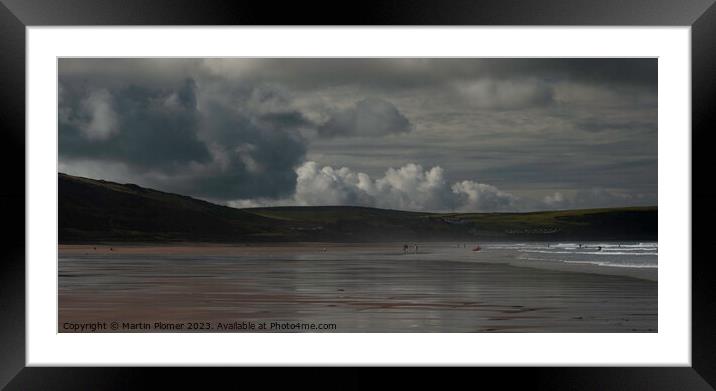 Majestic Clouds Over Woolacombe Beach Framed Mounted Print by Martin Plomer