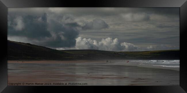 Majestic Clouds Over Woolacombe Beach Framed Print by Martin Plomer
