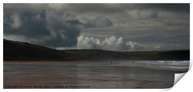 Majestic Clouds Over Woolacombe Beach Print by Martin Plomer