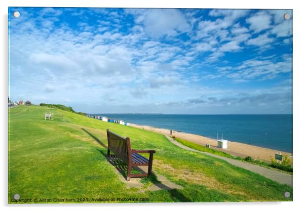 Tankerton Slopes Kent Acrylic by Alison Chambers