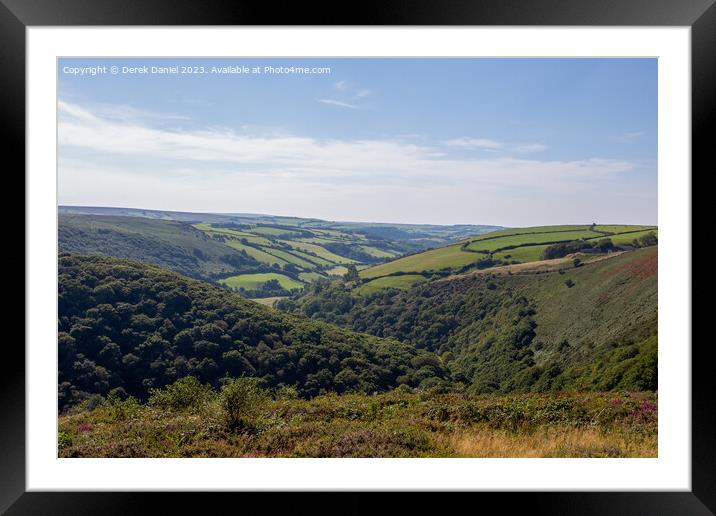 A Somerset Landscape Framed Mounted Print by Derek Daniel
