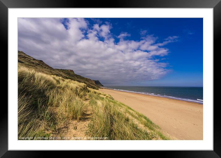 Cattersty Sands near Skinningrove Framed Mounted Print by Michael Shannon