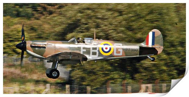 Spitfire Mk11a P7350 preparing to land Print by Allan Durward Photography