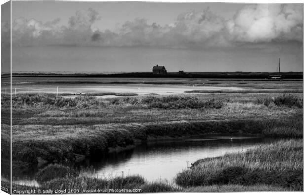 View to the Watch House at Blakeney Canvas Print by Sally Lloyd