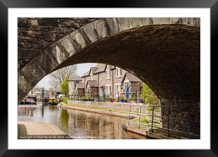 Canal Basin Through the Bridge Framed Mounted Print by Pearl Bucknall