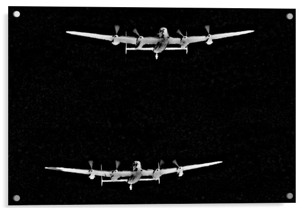 Lancasters in flight at the double (abstract) Acrylic by Allan Durward Photography