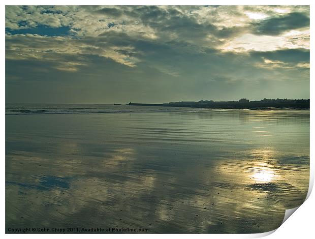 beach reflections Print by Colin Chipp