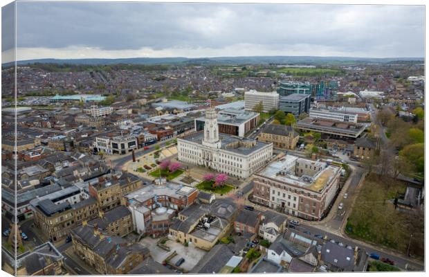 Barnsley Town Hall and University Campus Canvas Print by Apollo Aerial Photography