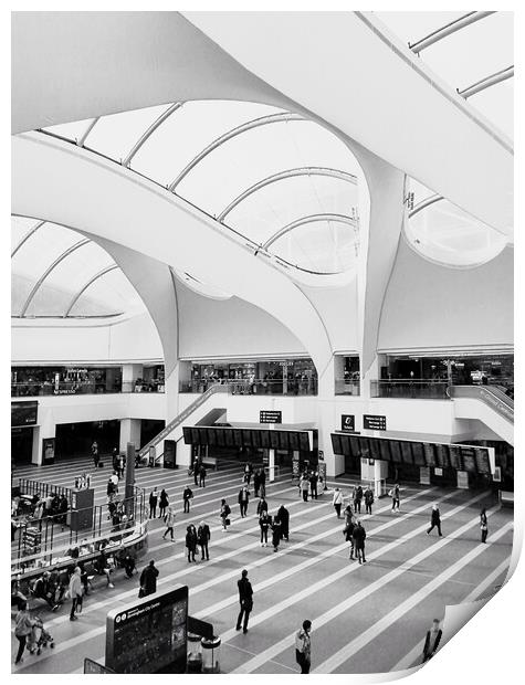 Cavernous Station Concourse Print by Peter Lewis