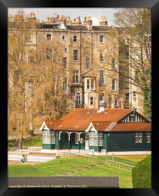 The Victorian Cricket pavilion of Bath Framed Print by Rowena Ko