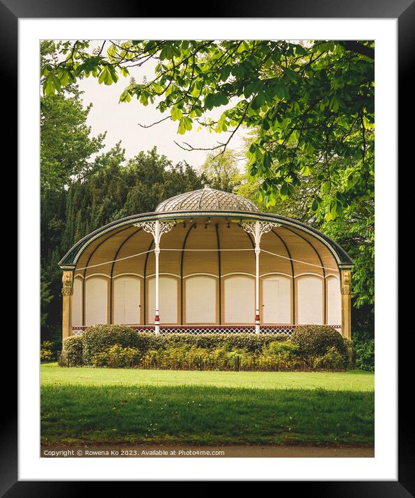 Victorian Bandstand in Victoria Park, Bath Framed Mounted Print by Rowena Ko