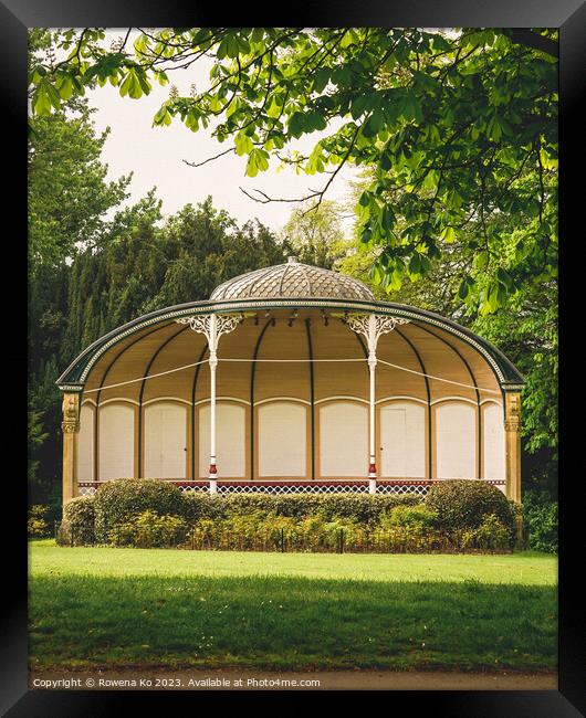 Victorian Bandstand in Victoria Park, Bath Framed Print by Rowena Ko