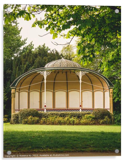 Victorian Bandstand in Victoria Park, Bath Acrylic by Rowena Ko