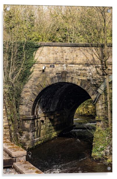 Hebble Brook Bridge Acrylic by Glen Allen