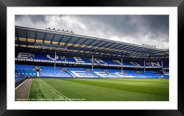 Gwladys Street Stand Goodison Park Liverpool  Framed Mounted Print by Phil Longfoot