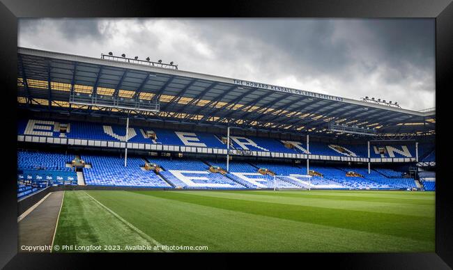 Gwladys Street Stand Goodison Park Liverpool  Framed Print by Phil Longfoot