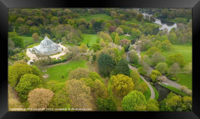 Sefton Park Liverpool by air Framed Print by Phil Longfoot