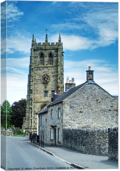 Youlgrave Derbyshire  Canvas Print by Alison Chambers