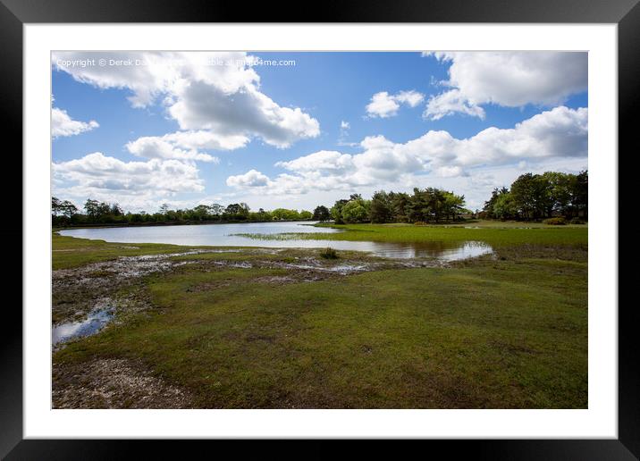 Tranquil Waters of Hatchet Pond Framed Mounted Print by Derek Daniel