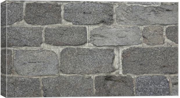 Detail of a stone wall with different size of rocks. Canvas Print by Irena Chlubna