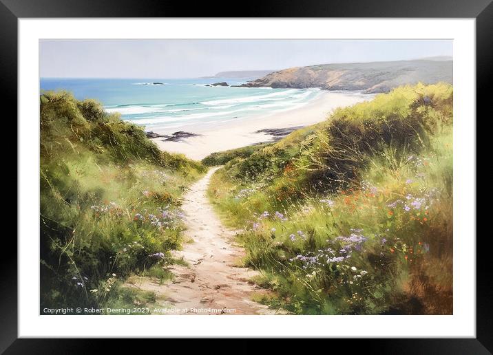 beach path Framed Mounted Print by Robert Deering