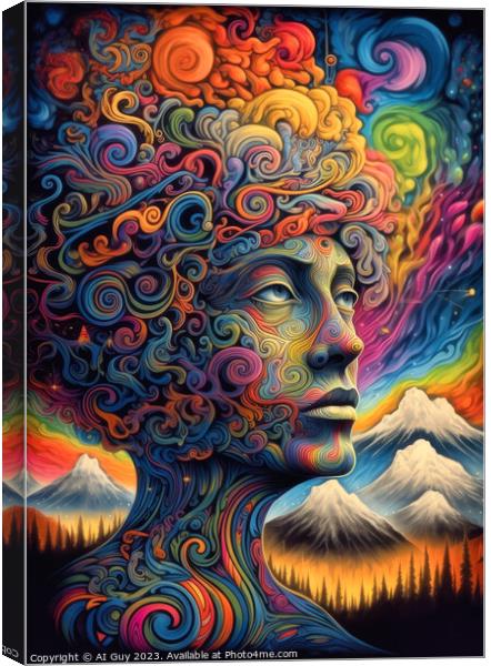 Trippy Acid Art Canvas Print by Craig Doogan Digital Art