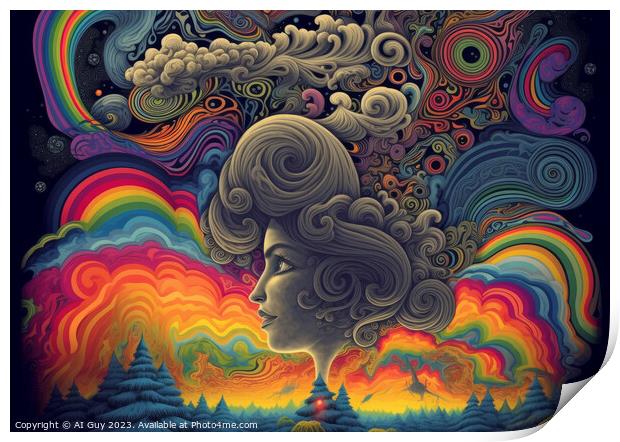 Psychedelia Dreamer Print by Craig Doogan Digital Art